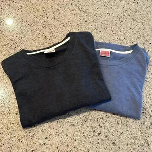 Homage blank tee bundle. Size L. Blue tee has a spot in front (pictured)
